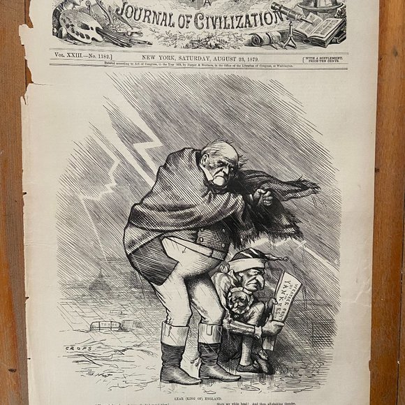 Harpers Weekly, Thomas Nast, Wood Engraving - Picture 1 of 5